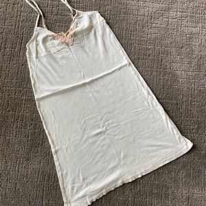 Cream lace & cotton ribbed old navy nightie sz xs